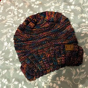 C.C. Multicolored beanie.